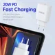 Duzonna T3 20W USB-C Snellader Power Delivery Adapter Fast Charge Wit afbeelding 3