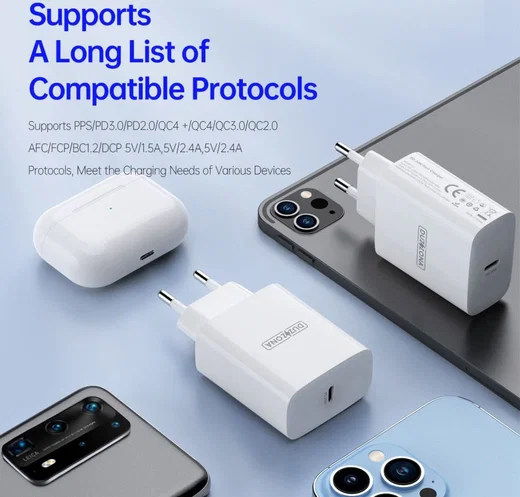 Duzonna T3 20W USB-C Snellader Power Delivery Adapter Fast Charge Wit afbeelding 8