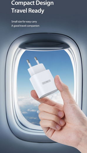 Duzonna T6 25W USB-C Snellader Power Delivery Adapter Fast Charge Wit afbeelding 12