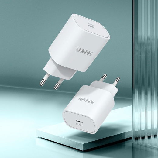 Duzonna T6 25W USB-C Snellader Power Delivery Adapter Fast Charge Wit afbeelding 3