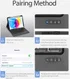 Dux Ducis Apple iPad 11 (2025) / 10.9 (2022) Hoes Bluetooth Toetsenbord Zwart afbeelding 10