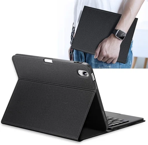 Dux Ducis Apple iPad 11 (2025) / 10.9 (2022) Hoes Bluetooth Toetsenbord Zwart afbeelding 2