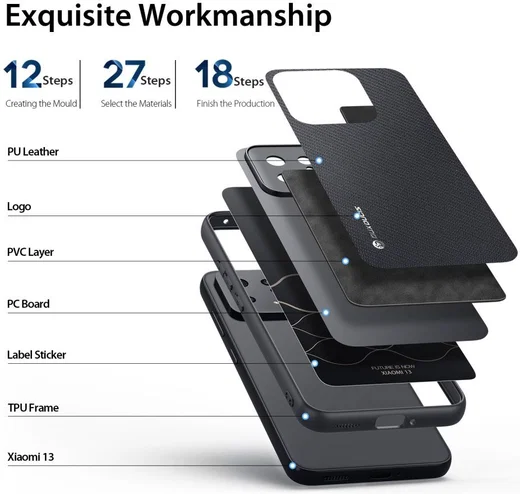 Dux Ducis Fino Xiaomi 13 Pro Hoesje Back Cover Zwart afbeelding 3
