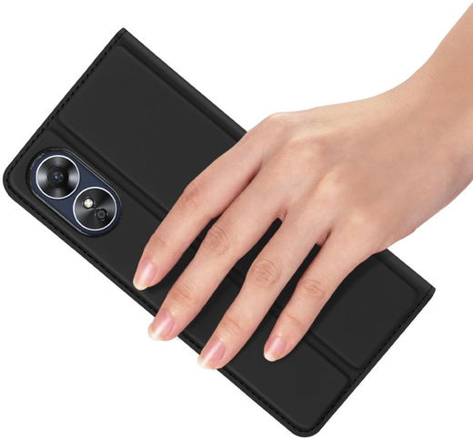 Dux Ducis Skin Pro Oppo A17 Hoesje Portemonnee Book Case Zwart afbeelding 8