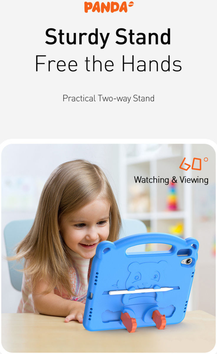 Dux Ducis Panda Apple iPad 11 (2025) / 10.9 (2022) Kinder Tablethoes Blauw afbeelding 11