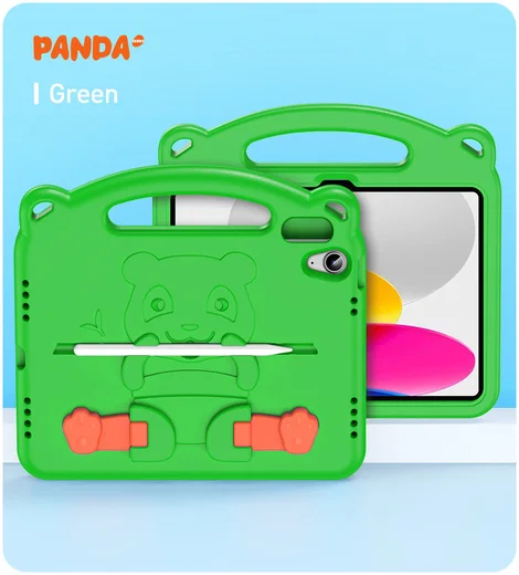 Dux Ducis Panda Apple iPad 10.9 (2022) Kinder Tablethoes Groen afbeelding 13