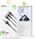 Duzzona USB-A 3-in-1 Lightning / USB-C / Micro USB Kabel 3.5A 1.3M Zwart afbeelding 13