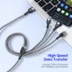 Duzzona USB-A 3-in-1 Lightning / USB-C / Micro USB Kabel 3.5A 1.3M Zwart afbeelding 4