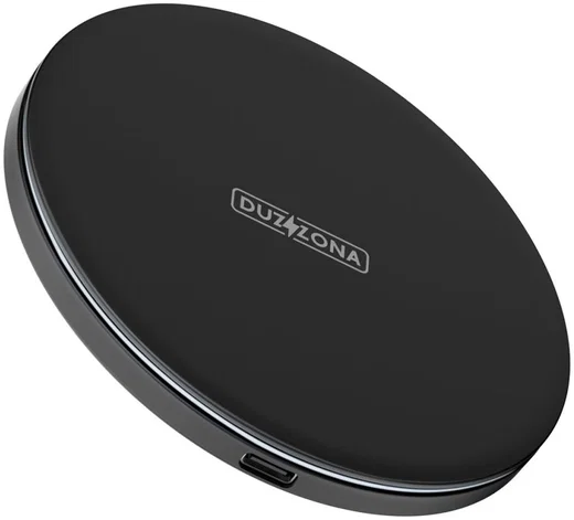Duzzona Draadloze Oplader 15W Fast Charge met USB-C Kabel 1M Zwart afbeelding 2