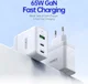 Duzzona T1 USB/USB-C GaN Snellader 65W PD 3.0/QC 3.0 Adapter Wit afbeelding 6