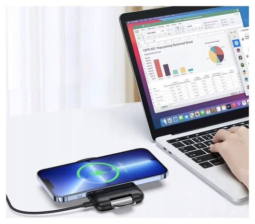 Duzzona Universele Verstelbare Houder Draadloos Opladen 15W Zwart afbeelding 4