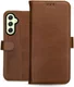 Rosso Deluxe Samsung Galaxy A54 Hoesje Echt Leer Book Case Bruin afbeelding 4