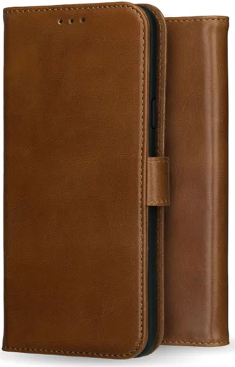 Rosso Deluxe Samsung Galaxy A54 Hoesje Echt Leer Book Case Bruin afbeelding 5