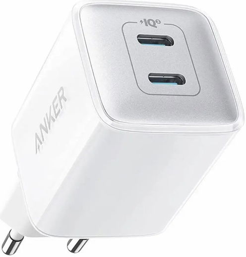 Anker 521 Nano Pro (40W) Fast Charge Twee-Poorts USB-C Adapter Wit afbeelding 1