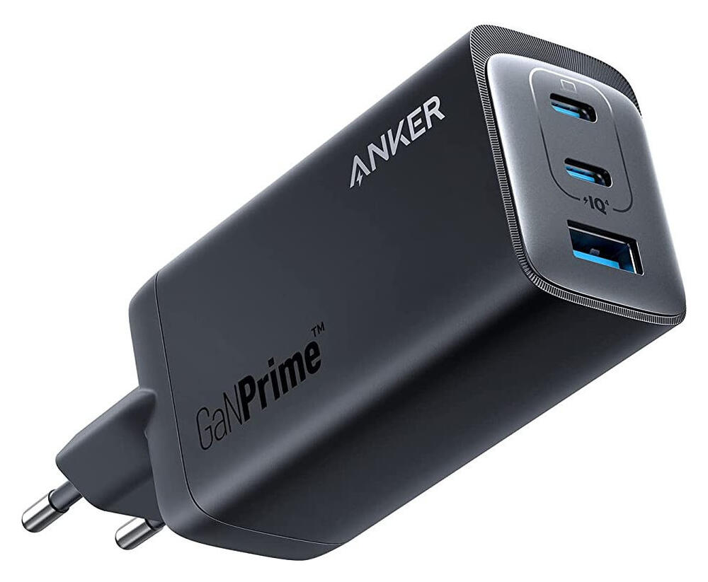 Anker 737 GaNPrime (120W) Fast Charge USB-C en USB-A Adapter Zwart afbeelding 1
