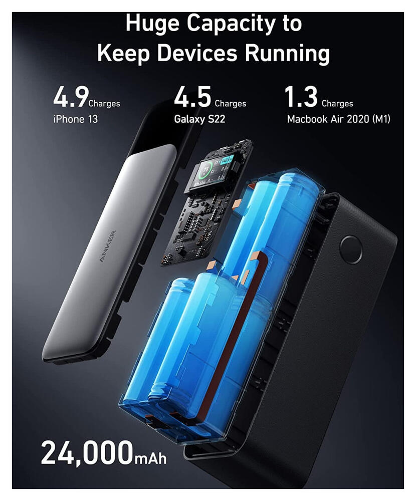 Anker 737 PowerCore (140W) 24.000 mAh Powerbank Power Delivery Laptop/MacBook afbeelding 4