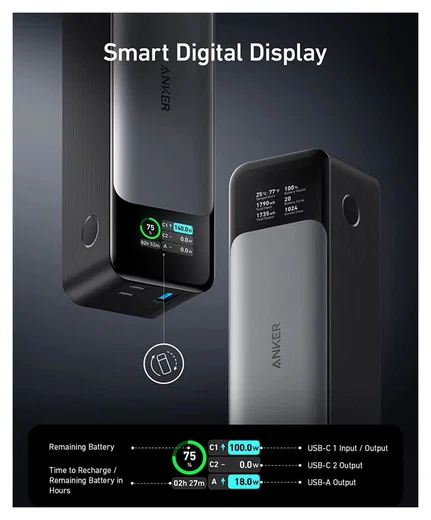 Anker 737 PowerCore (140W) 24.000 mAh Powerbank Power Delivery Laptop/MacBook afbeelding 5