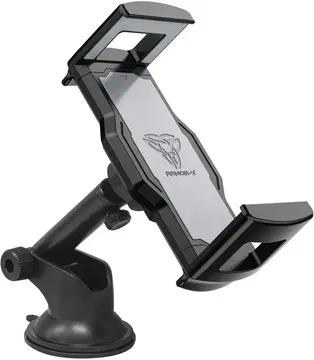 Armor X Dashboard Auto Telefoon/Tablet Houder Met Zuignap Zwart