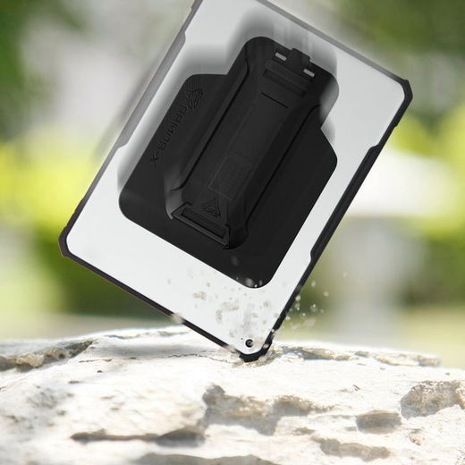 Armor-X Apple iPad 10.2 (2019/2020/2021) Hoes Shockproof Strap Zwart afbeelding 5