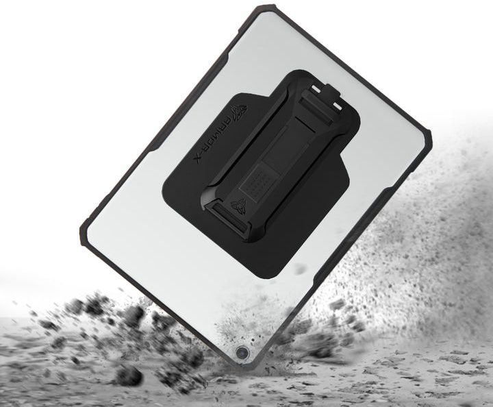 Armor-X Apple iPad Air 10.9 2020/2022 Hoes Shockproof Strap Zwart afbeelding 7