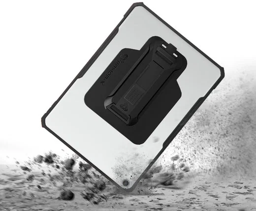 Armor-X Apple iPad Air 10.9 2020/2022 Hoes Shockproof Strap Zwart afbeelding 7