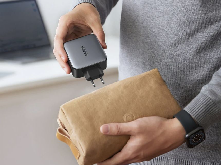 UGREEN Dubbele USB-C GaN Fast Charge Adapter 100W Grijs afbeelding 8