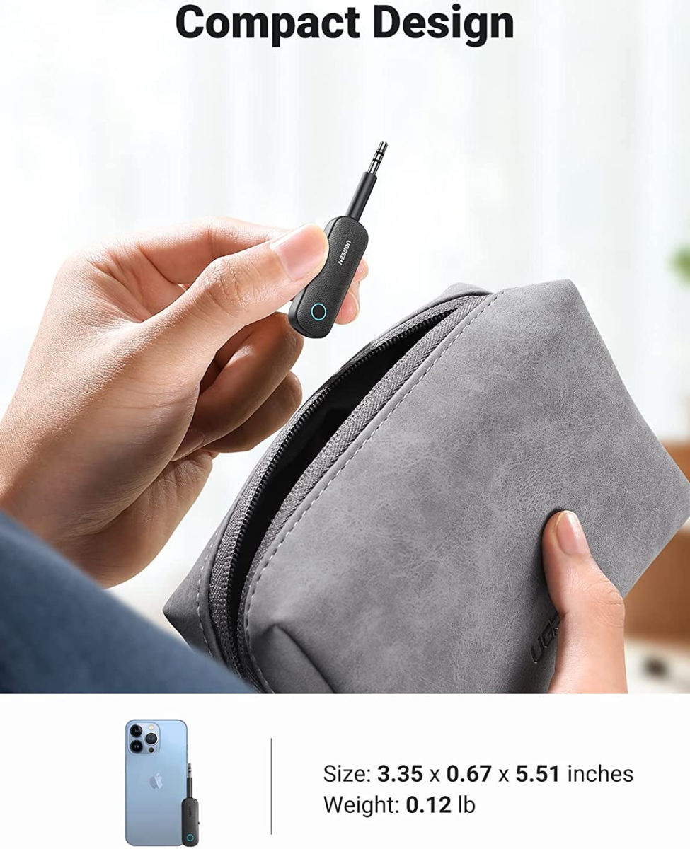 UGREEN Bluetooth 5.0 Receiver en Transmitter 3.5mm Jack Aux Adapter afbeelding 7