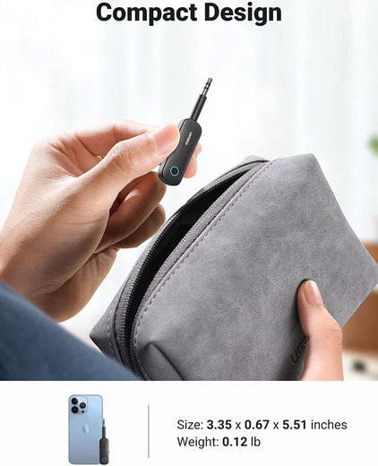 UGREEN Bluetooth 5.0 Receiver en Transmitter 3.5mm Jack Aux Adapter afbeelding 7