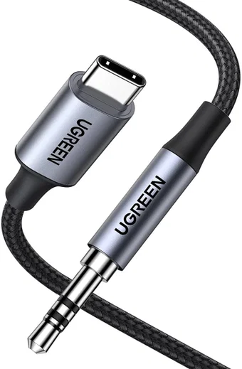 UGREEN USB-C naar 3.5mm Jack Audio Adapter met DAC Chip Grijs 1M afbeelding 2