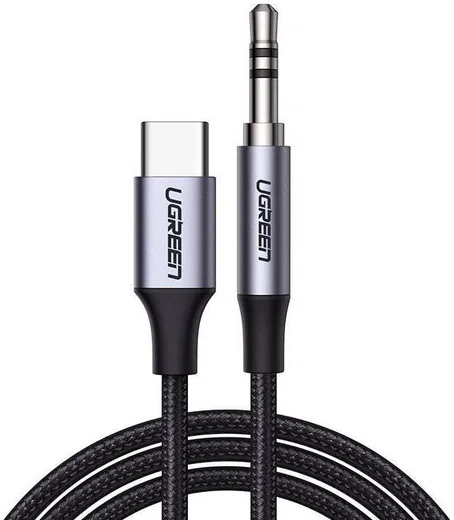 UGREEN USB-C naar 3.5mm Jack Audio Adapter met DAC Chip Grijs 1M afbeelding 1