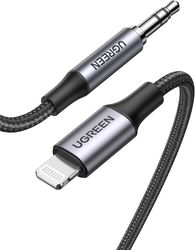 UGREEN Apple Lightning naar 3.5mm Jack Audiokabel MFi 1M Zwart afbeelding