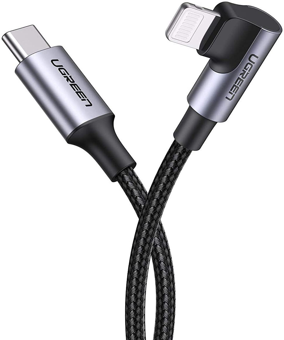 UGREEN 3A 90° MFi USB-C naar Lightning Kabel PD met Haakse Hoek 1M afbeelding 9