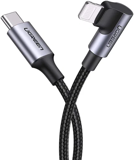 UGREEN 3A 90° MFi USB-C naar Lightning Kabel PD met Haakse Hoek 1M afbeelding 9