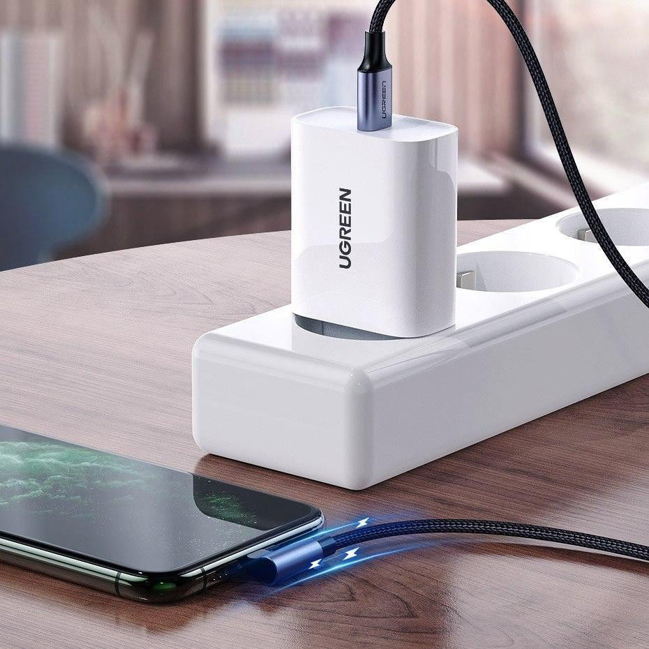 UGREEN 3A 90° MFi USB-C naar Lightning Kabel PD met Haakse Hoek 2M afbeelding 9