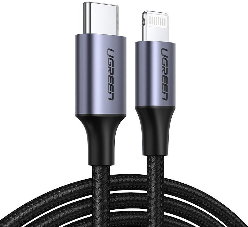 UGREEN 3A USB-C naar Apple Lightning Kabel PD 20W MFi 1M Zwart afbeelding 9
