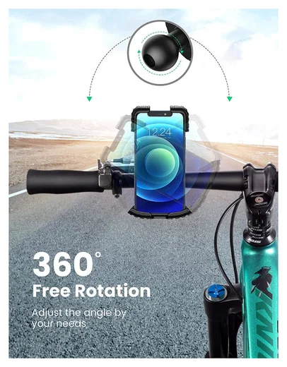 UGREEN 360° Verstelbare Fiets Telefoonhouder 4.6 tot 6.8 Inch afbeelding 3