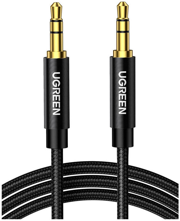 UGREEN 3.5mm Jack naar 3.5mm Jack Audio Aux Kabel Nylon 2M Zwart afbeelding 1