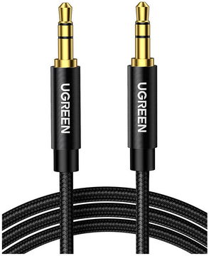UGREEN 3.5mm Jack naar 3.5mm Jack Audio Aux Kabel Nylon 2M Zwart