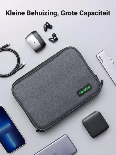 UGREEN Storage Bag Opbergtas voor Accessoires Grijs afbeelding 6