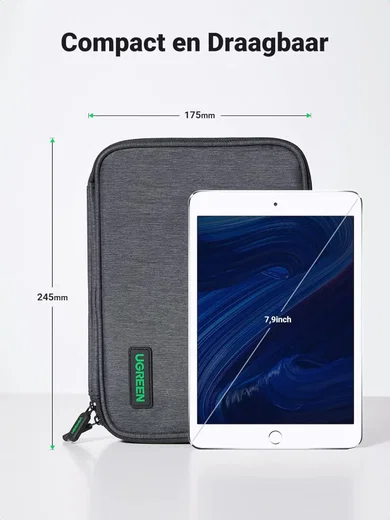 UGREEN Storage Bag Opbergtas voor Accessoires Grijs afbeelding 7