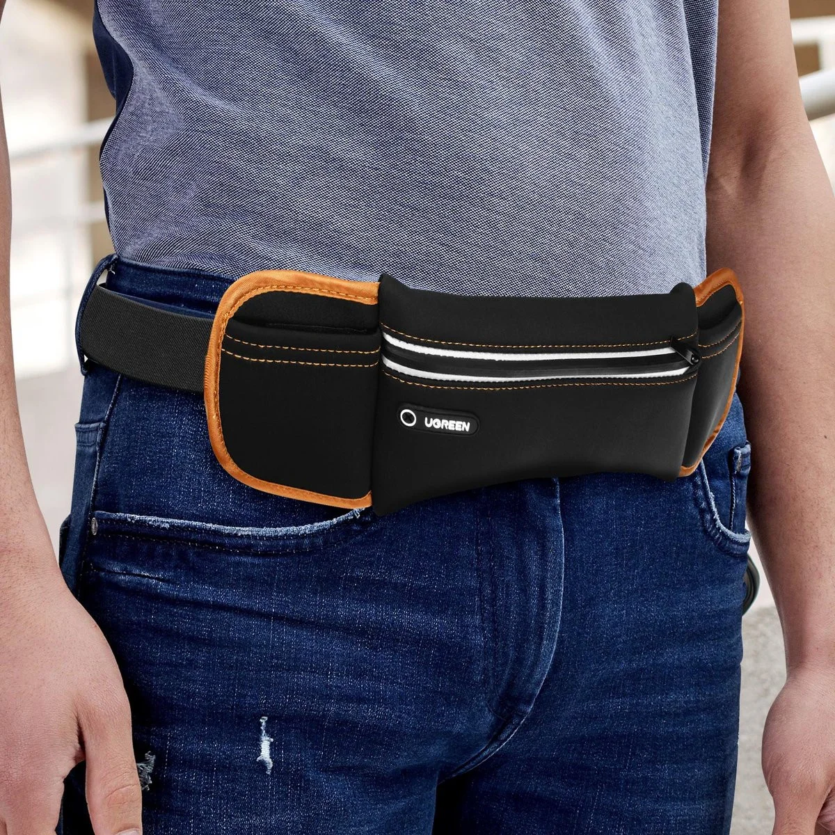 UGREEN Telefoon Hardloop Sport riem Waterbestendig Reflectiestreep Zwart afbeelding 5