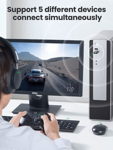 UGREEN USB Adapter Bluetooth 5.0 Receiver Zwart afbeelding 7