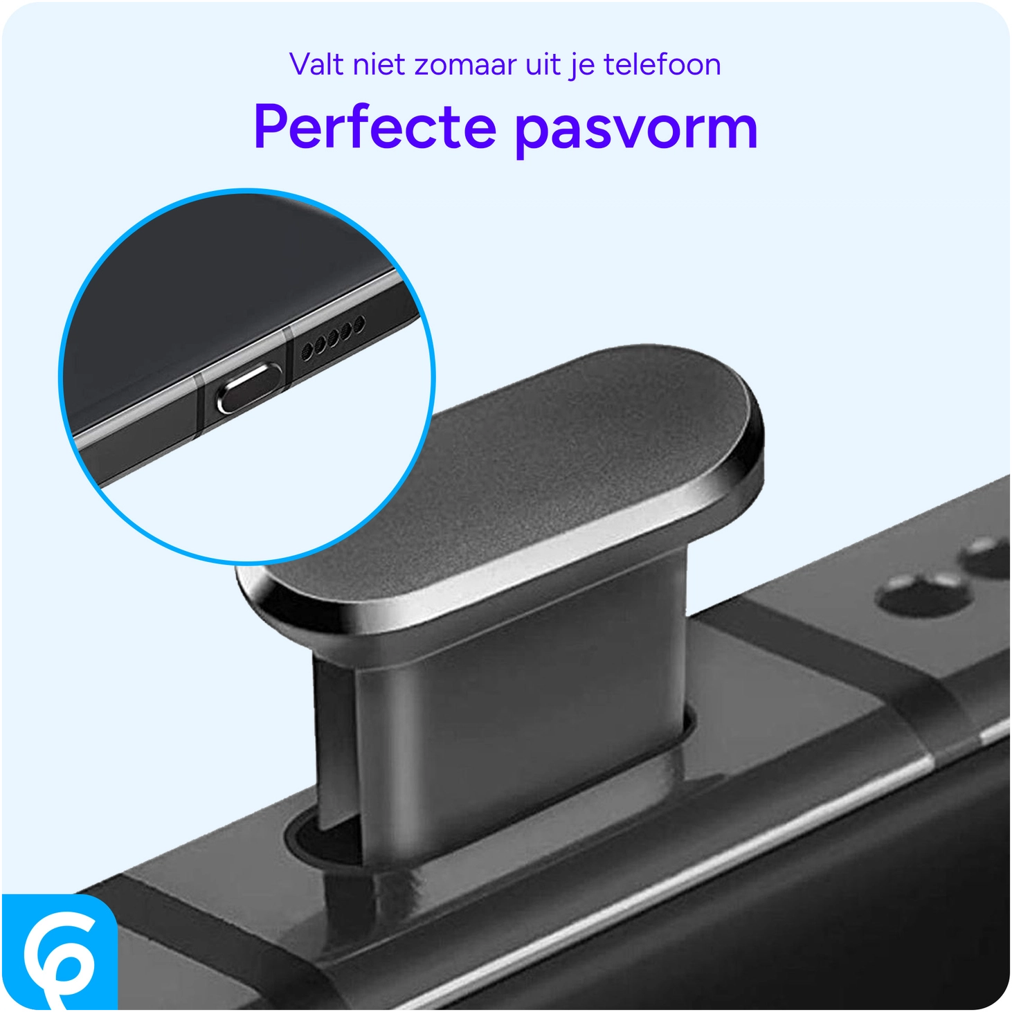 Stofdichte Plug (2-Pack) voor USB-C poort Zwart afbeelding 4