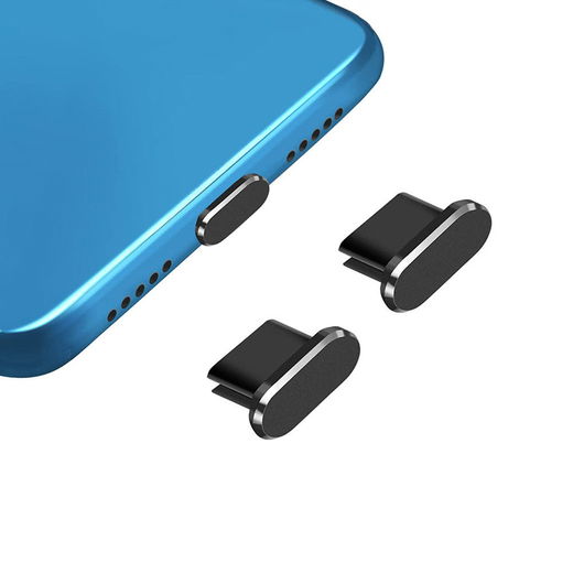 Stofdichte Plug (2-Pack) voor USB-C poort Zwart afbeelding 7