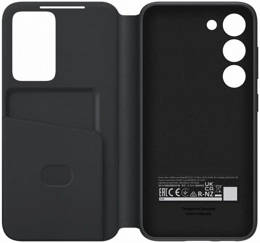 Origineel Samsung Galaxy S23 Hoesje Smart View Wallet Case Zwart afbeelding 6