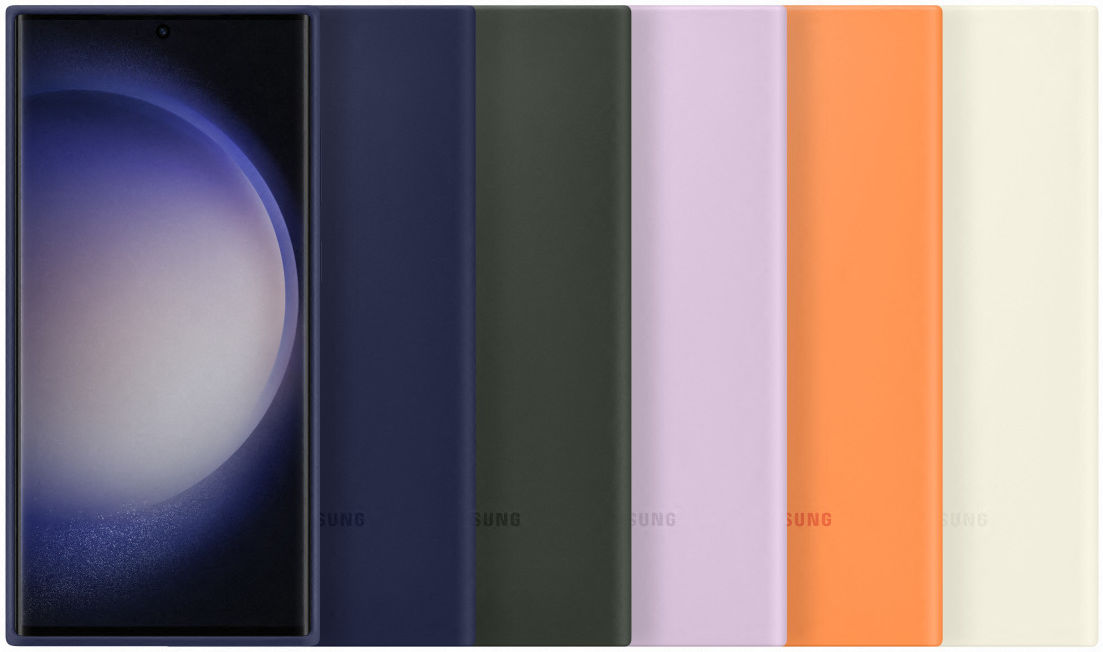 Origineel Samsung S23 Ultra Hoesje Silicone Case Back Cover Groen afbeelding 6