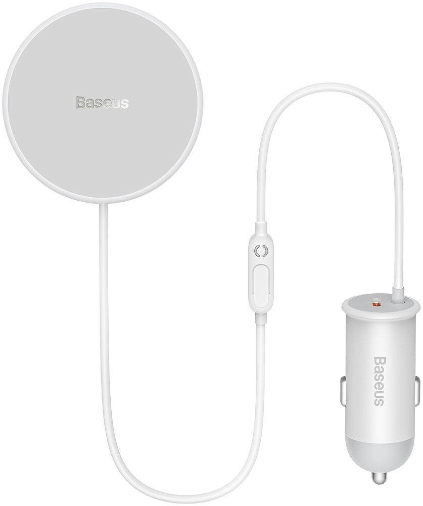 Baseus Autolader 25W met MagSafe Ventilatierooster Houder 15W Wit afbeelding 1