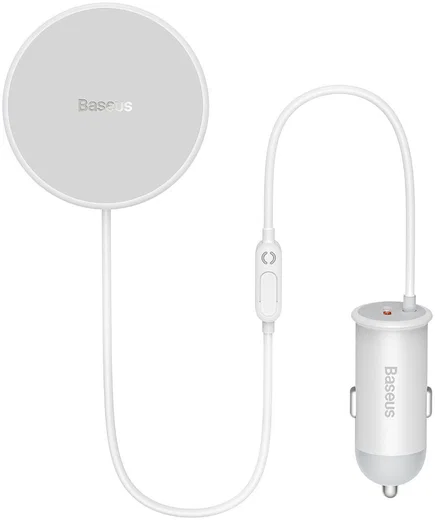 Baseus Autolader 25W met MagSafe Ventilatierooster Houder 15W Wit afbeelding 1