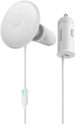 Baseus Autolader 25W met MagSafe Ventilatierooster Houder 15W Wit afbeelding 2