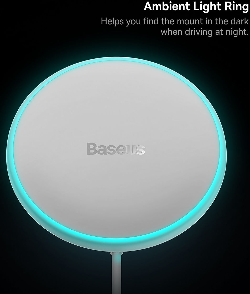Baseus Autolader 25W met MagSafe Ventilatierooster Houder 15W Wit afbeelding 9